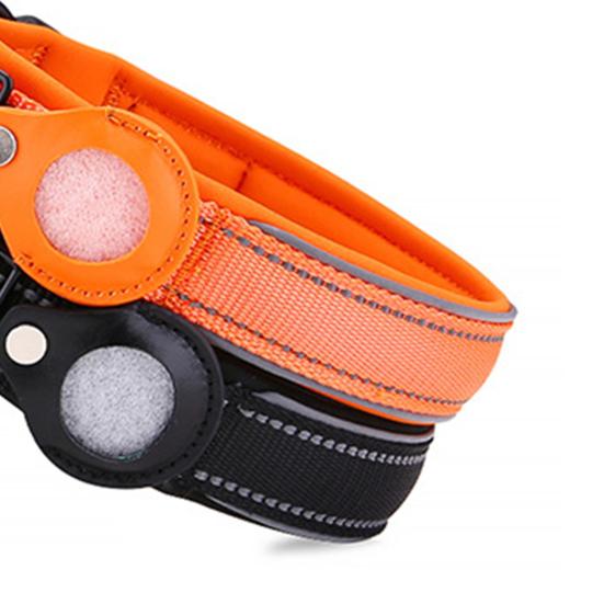 Cat Collar Adjustable High Toughness Nylon Pet Collar Anti-lost Device Protective Case for Airtag