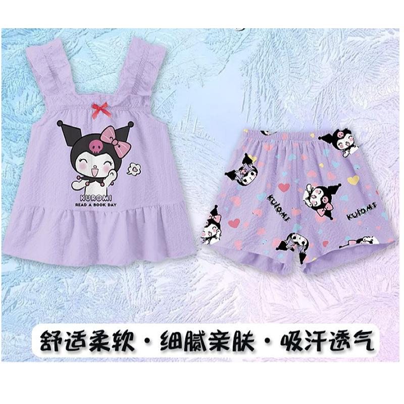 Girls Summer Sleeveless Princess Print Cami Pajamas