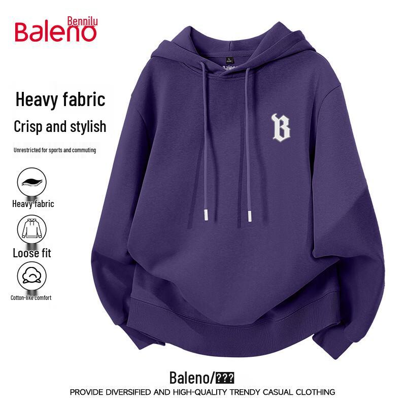Baleno Men's JPBB Letter Print Hooded Sweatshirt
