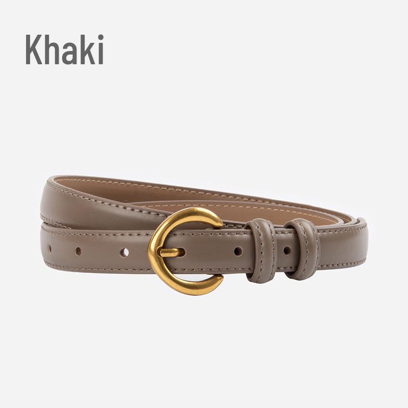 Cuckoo Women's Genuine Leather Skinny Belt for Jeans - Versatile Cowhide Casual Accessory