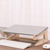 Solid Wood Dual-Layer Laptop Stand with Vertical Placement and Heat Dissipation
