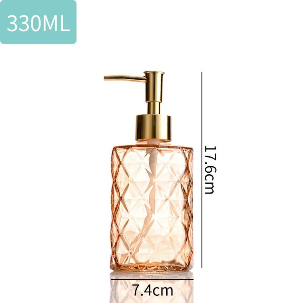 Glass Soap Dispenser Bottle 330ML Refillable Storage Container Liquid Shampoo Shower Gel Bottle