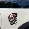 1Pc Spiked Skull Vinyl Sticker, Waterproof Decal for Car Motorcycle Window Bumper Laptop DIY Decoration