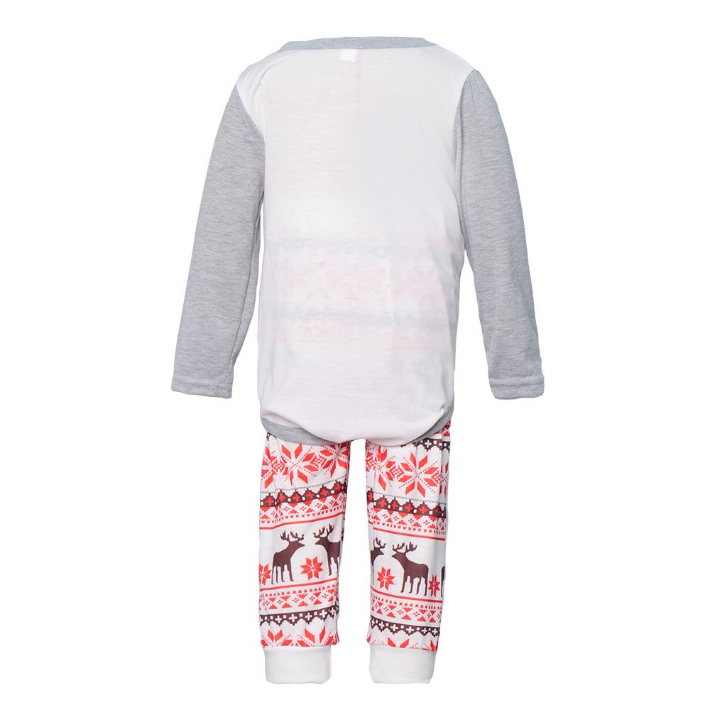 2026 Family of Four Matching Deer Print Christmas Pajamas for Autumn