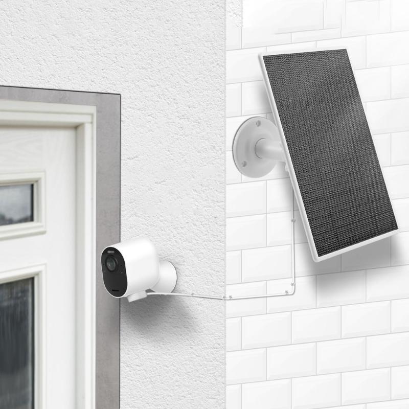 Solars Panel Charging for Arlo Cameras, 5W High Efficiency, IP66 Waterproof with 10meter Cable