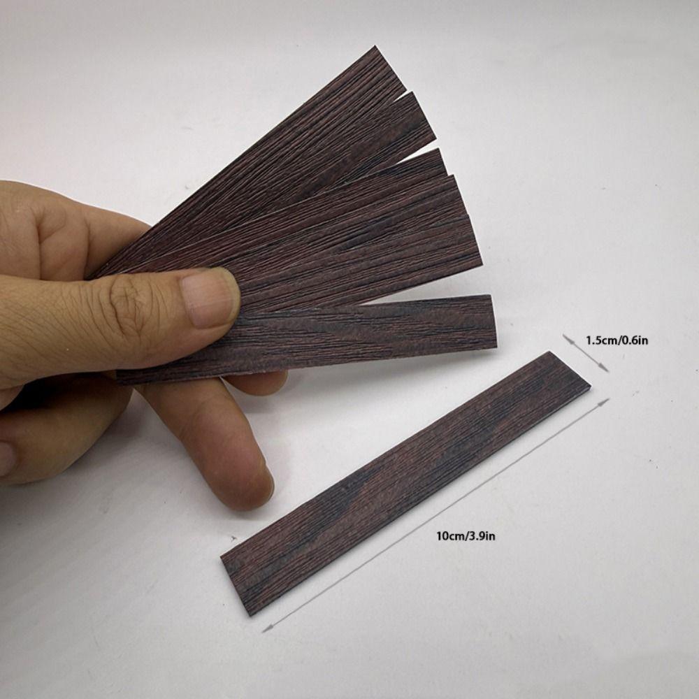 10pcs Mini Miniature Dollhouse Floor Boards PVC Multicolors Wooden Flooring 10*1.5cm Dollhouse Floor Tiles Fit 1:12 Dollhouse