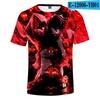 Pánské 3D barevně potištěné tričko s krátkým rukávem se streetovou módou Around The Giant In Summer Anime Attack T-Shirts