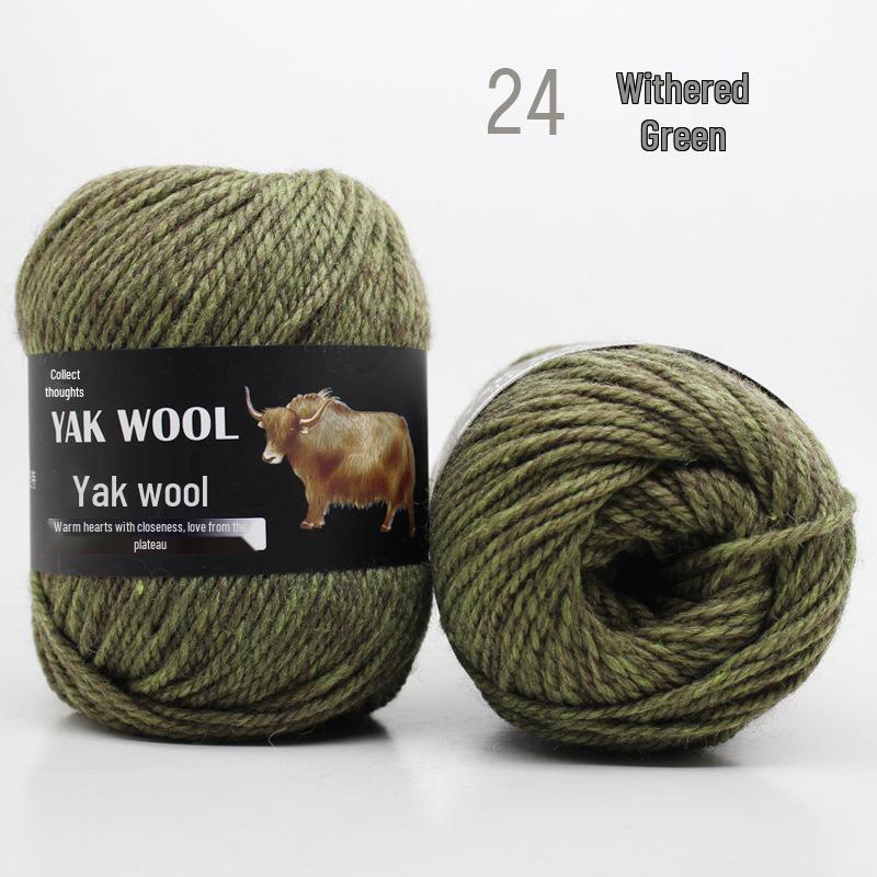 Hand-Knitted Medium-Thick Yak Wool Yarn for Scarves, Hats, Coats, Vests, and Sweaters