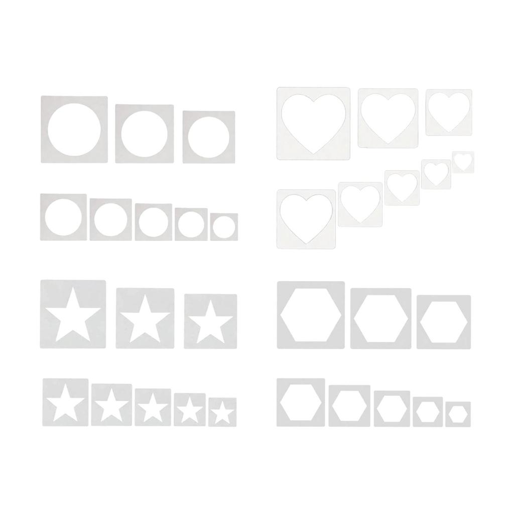 8 Pieces Stencils for Painting Geometric Templates Easy to Clean Patterns for on