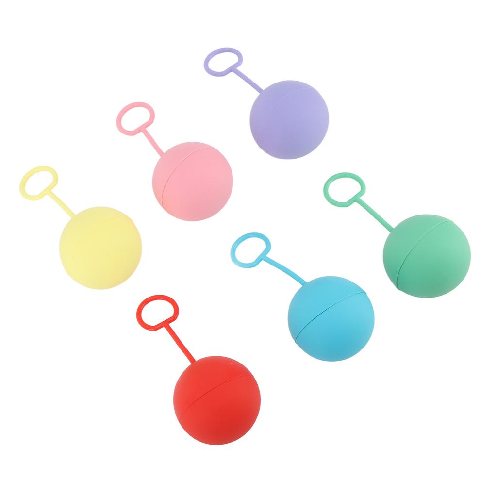 6 Pcs Reusable Water Balloons with Pull Ring Multi Color Water Splash Ball Silicone Water Ball Toys for Children