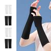 Short Solid Color Sunscreen Mosquito Repellent Breathable Ice Silk Sleeves for Driving,Cycling,Fishing and Climbing