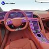 For MG Cyberster 2024-2026 Car Interior Center Console Protective Sticker Interior Decorative Strip TPU Protective Sticker Refit