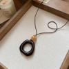 Resin Pendant Necklace Vintage Clothing Pendant Gifts Long Necklace  Women