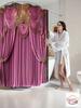 Luxury Velvet Purple Shower Curtain Machine Washable All Season Waterproof Privacy Protection Royal Design Elegant Quick Setup