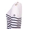 Women's Striped Sweater with Button On the Shoulder by Rakel Women's BURTON OF LONDON