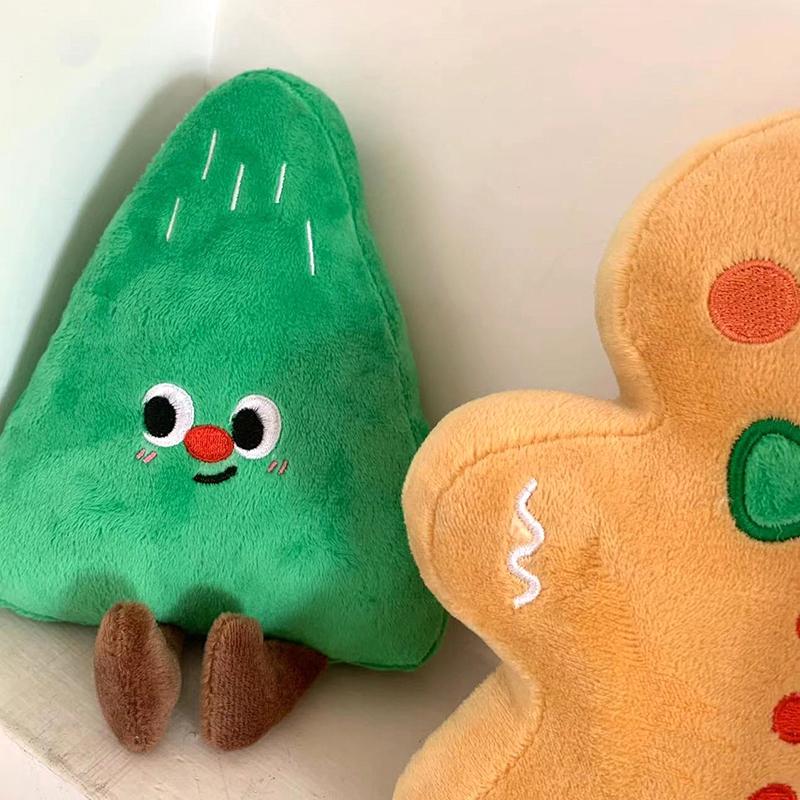 Christmas Doll Gingerbread Man Xmas Tree Throw Pillow Christmas Decoration 2025 Sofa Ornament Christmas Gift Pillow Cushion