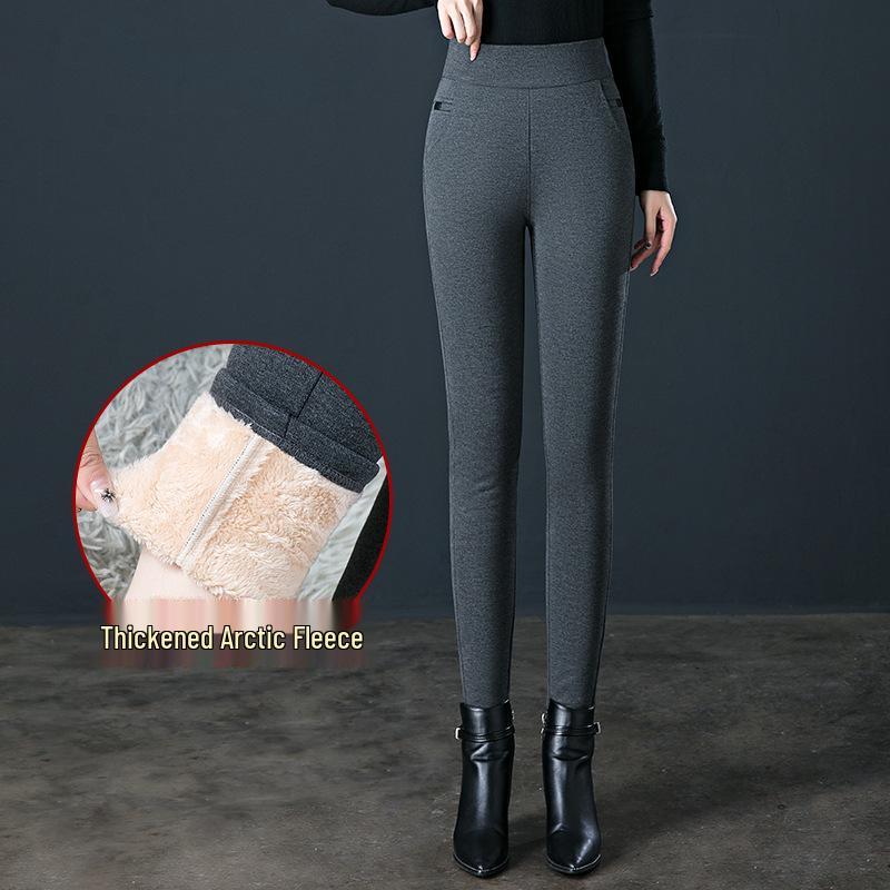 Arctic Velvet Base Women's Casual Autumn/Winter Pants – Plus Velvet, Slim Fit, Middle-Aged & Plus Size Options