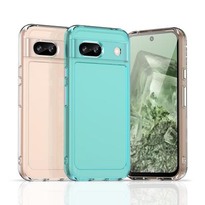 Transparent Candy Silicone TPU Case for Google Pixel 8A Power Protective Full Protection Shockproof Clear Texture Fashion Cover