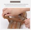 Bohemian Wood Bead Woven Plus Size Flat Women's Sandals for Summer 2025