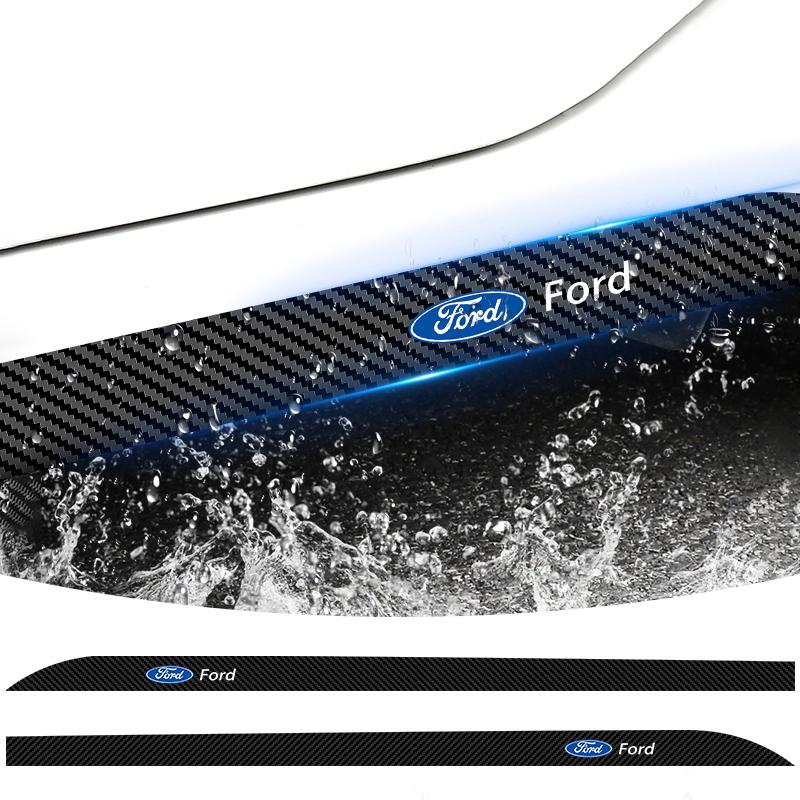 2 Stück Auto Tür Seitenschweller Leiste Streifen Carbon 3D Aufkleber Aufkleber Für Ford Raptor Fiesta Focus 2 3 4 Mondeo Ecosport Mustang Fusion