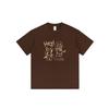Unisex Summer Trend Cat Print Cotton Tee, Drop Shoulder, Loose Fit