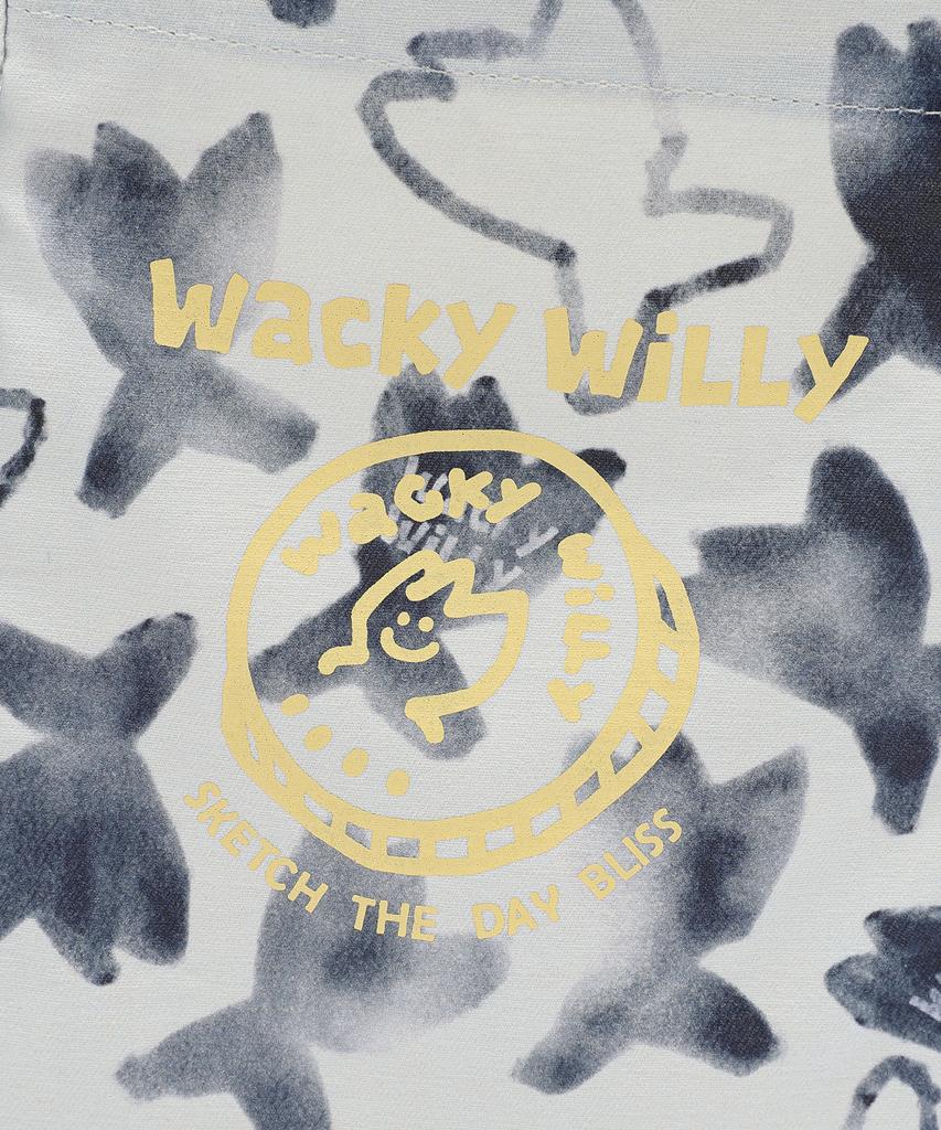 Wacky Willy Graphic Pattern Pouch Navy