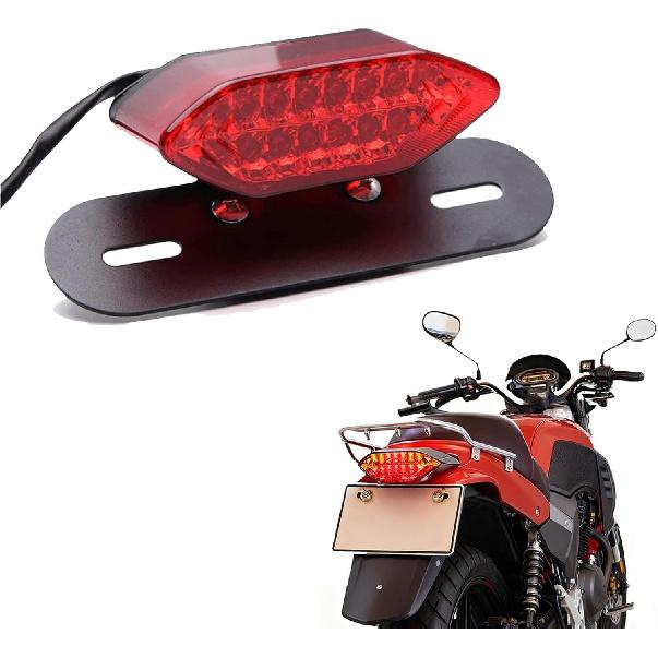 Anki HappiGo 12V 16 LEDs Luz de Freio Traseira Running Light Universal para Motocicleta Seta Lanterna de Placa (Cobertura Clara)