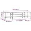 VidaXL TV Cabinet Sonoma Oak 201x35x45 Cm Engineered Wood and Iron 831814