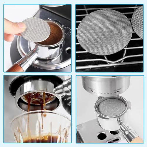 Coollooda Espresso Pack Screen, 51mm, 1mm Thick, Reusable and Washable Coffee Filter Screen for Portafilters, Mesh Shower Screen, Stainless Steel for