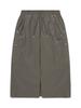 Bbc Earth W Layered Front Slit Skirt_Dark Grey