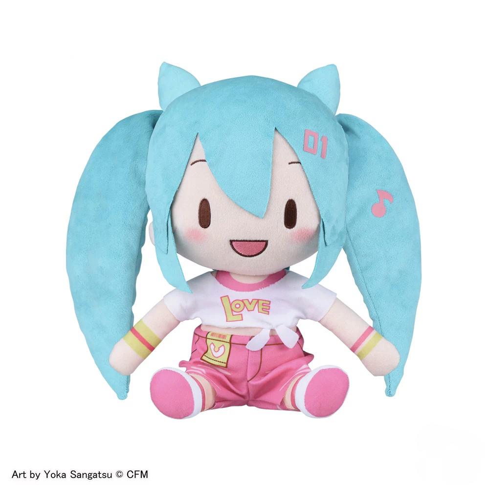 Miku Fuwa Petit Live Support Casual Sitting Plush Doll Authentic Genuine Original 27cm PP Cotton Soft Stuffed Toy