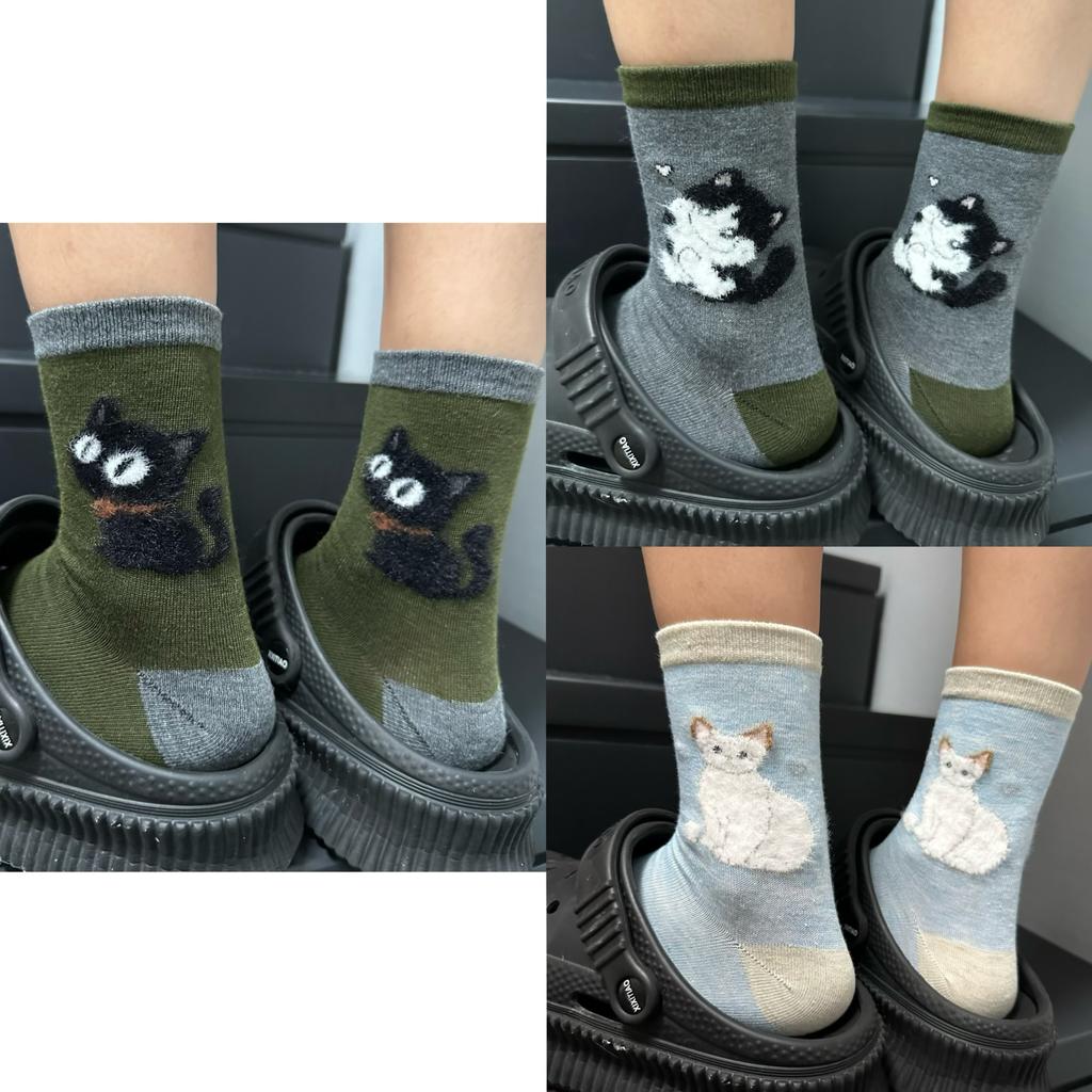 Cartoon Cute Cat Balls Cotton Socks Funny Cat Cotton Socks Breathable Soft Novelty Stocking Kawaii Gift Sock for Gifts