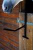 York saddle rack for horse, portable, for stall, for saddlebags, BLACK metal