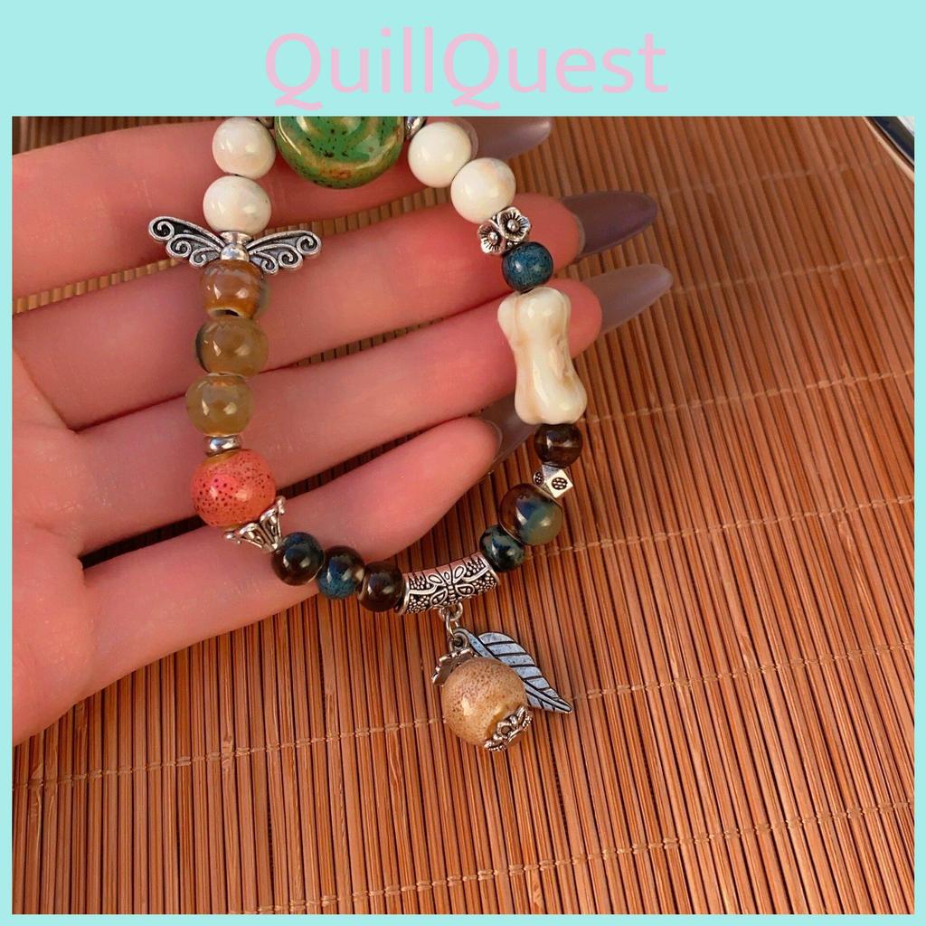 Ceramic Leaf Butterfly Bracelet Gifts Jewelry Fashion Decoration Unisex Gift