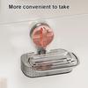 Double Layer Soap Dish Suction Cup Soap Holder Strong Sponge Holder for Shower Bathroom Tub Kitchen Sink Drill-Free Removable