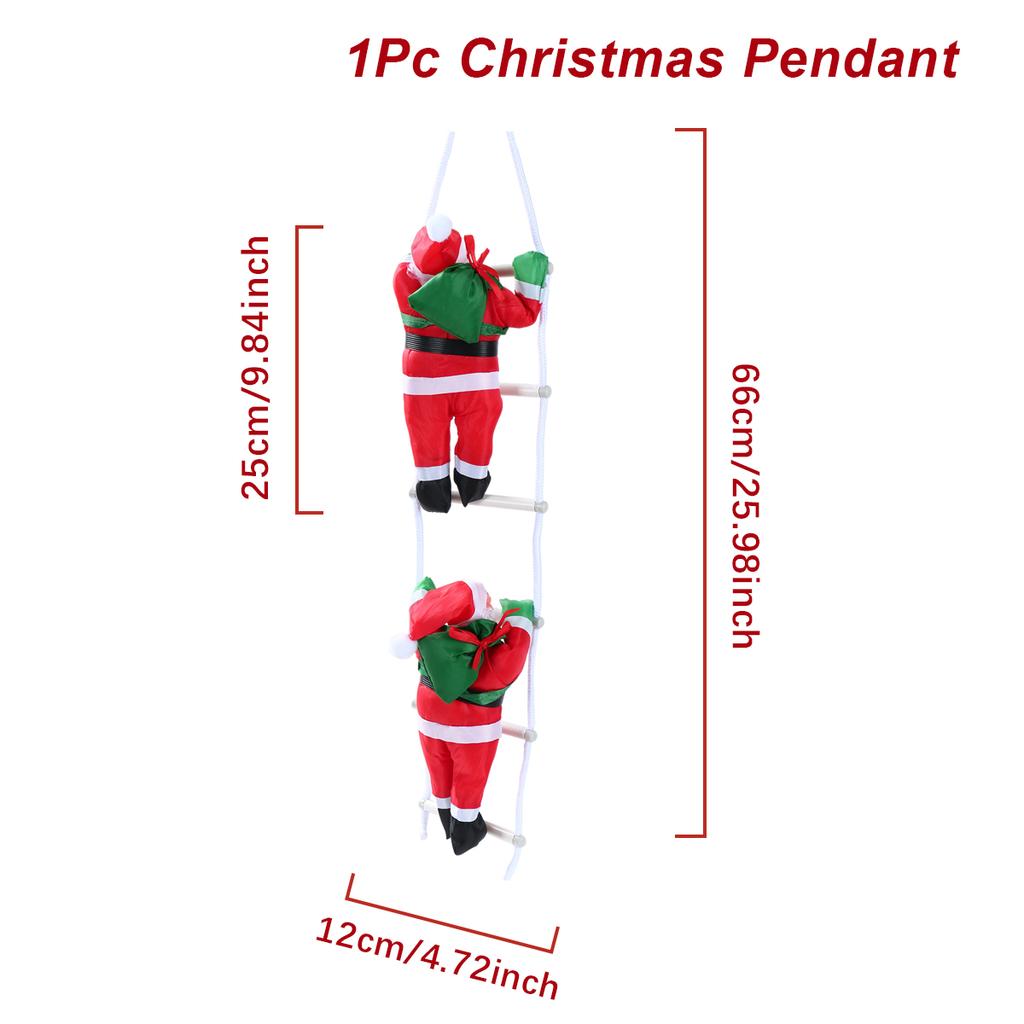 Santa Claus Climbing Ladder Pendant Merry Christmas Decoration For Home 2025 Navidad Cristmas Tree Ornament 2026 New Year Gift