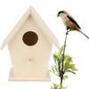 1/2PCS Hanging Wooden Bird House, Unpainted DIY Bird Feeder Houses Unfinished Birdhouse For Indoors Gardens(Single Layer No. 3)