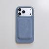 Apple 17 Pro/Pro Max Leather Flannel Phone Case with Magnetic Card Holder