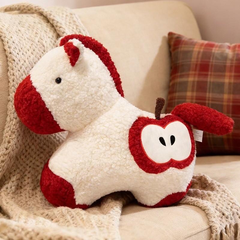 

Стильная плюшевая подушка-пони с хлопковым наполнителем для декора гостиной и в качестве новогоднего подарка Style A