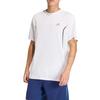 T Shirts Men's White/Reflective Silver Crew Neck KE4899