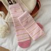Autumn and Winter Female Cartoon Pink Bubble Australian Fleece Mid-calf Socks, Cute and Warm Home Floor Socks
