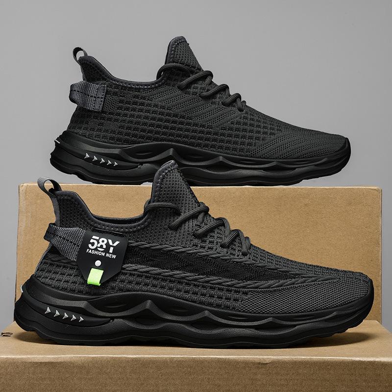 Summer men s shoes thin mesh breathable sneakers men s youth 2 new black coconut soft 39