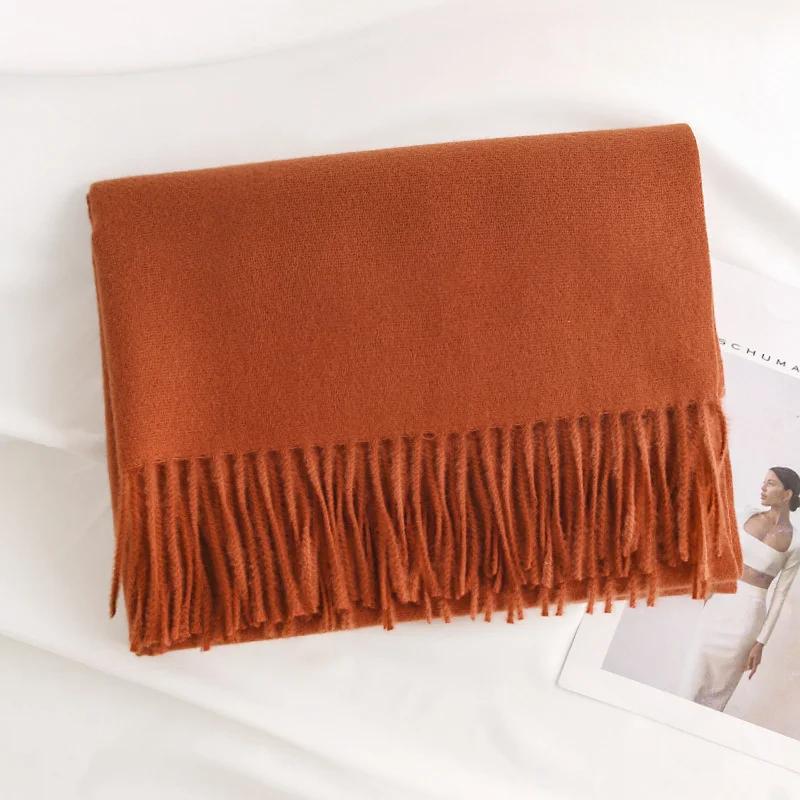 Cashmere Scarves for Women  Winter Shawls Warm Wraps Lady Pashmina Solid Print Blanket Scarf Neck Headband Hijabs Stoles