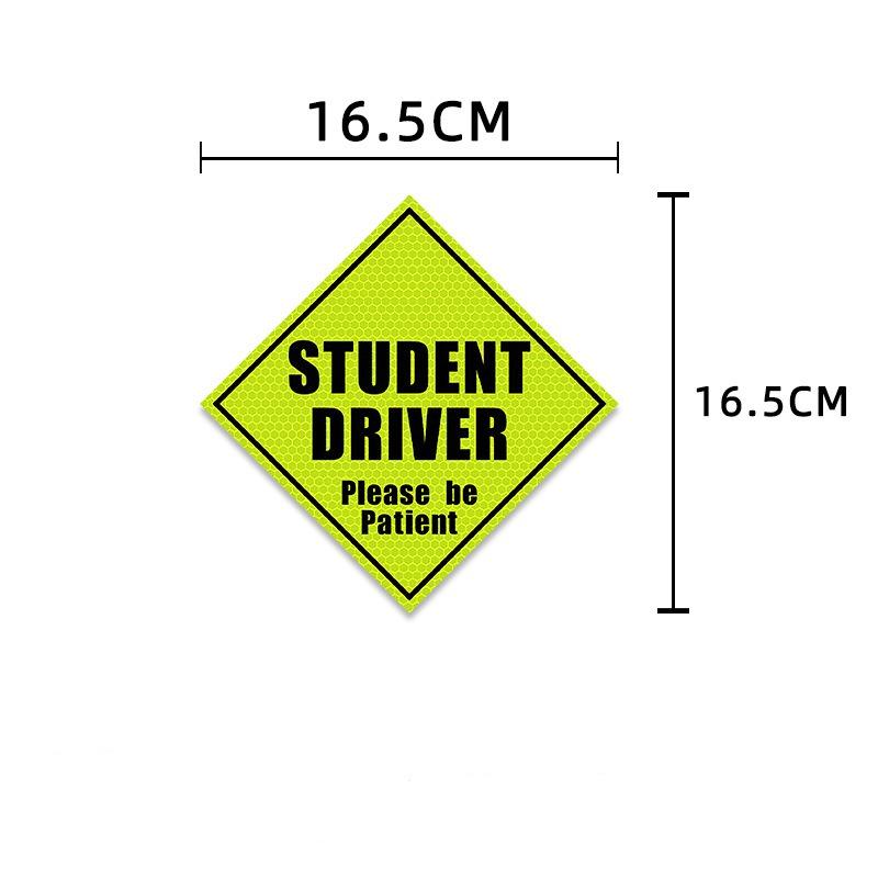 Student+Driver Novice Internship Driver Car Stickers Car Reflective Magnetic Suction Stickers Exclusive