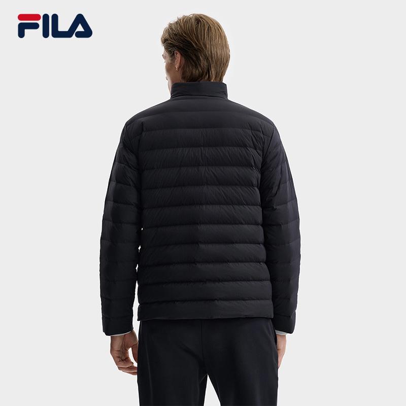 FILA Classic Minimalist Casual Commuter Versatile Stand Collar Down Jacket Men Outerwear Black F11M543909FBK