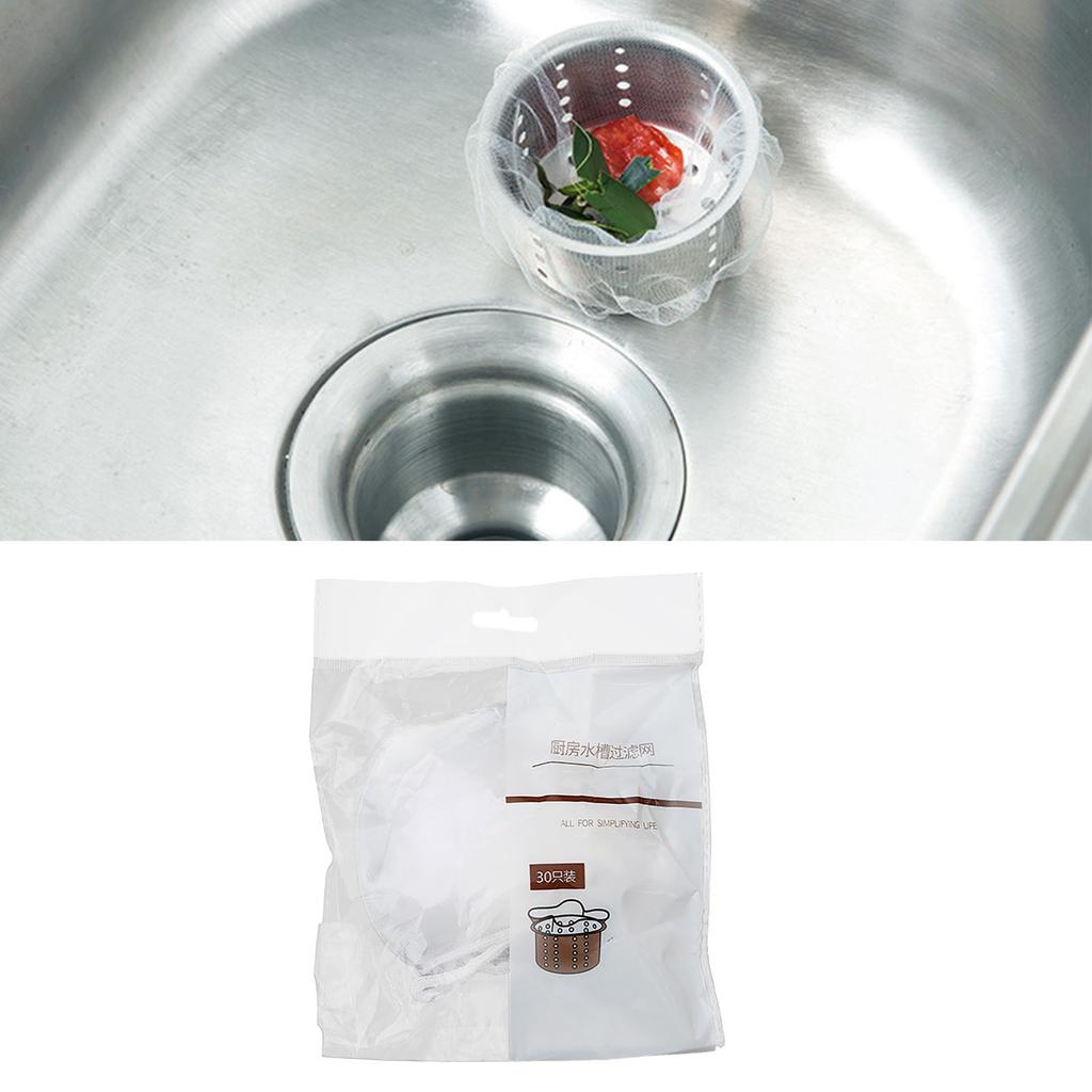 Küchenspüle Müllfilter Netz Polyester Hohe Dichte Einweg Elastisch Geruchlos 30 STÜCK