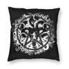 Devil Baphomet Damask Hail Satan Cushion Cover Satanic Leviathan Cross Throw Pillow Case for Sofa Pillowcase Home Decor  40x40cm