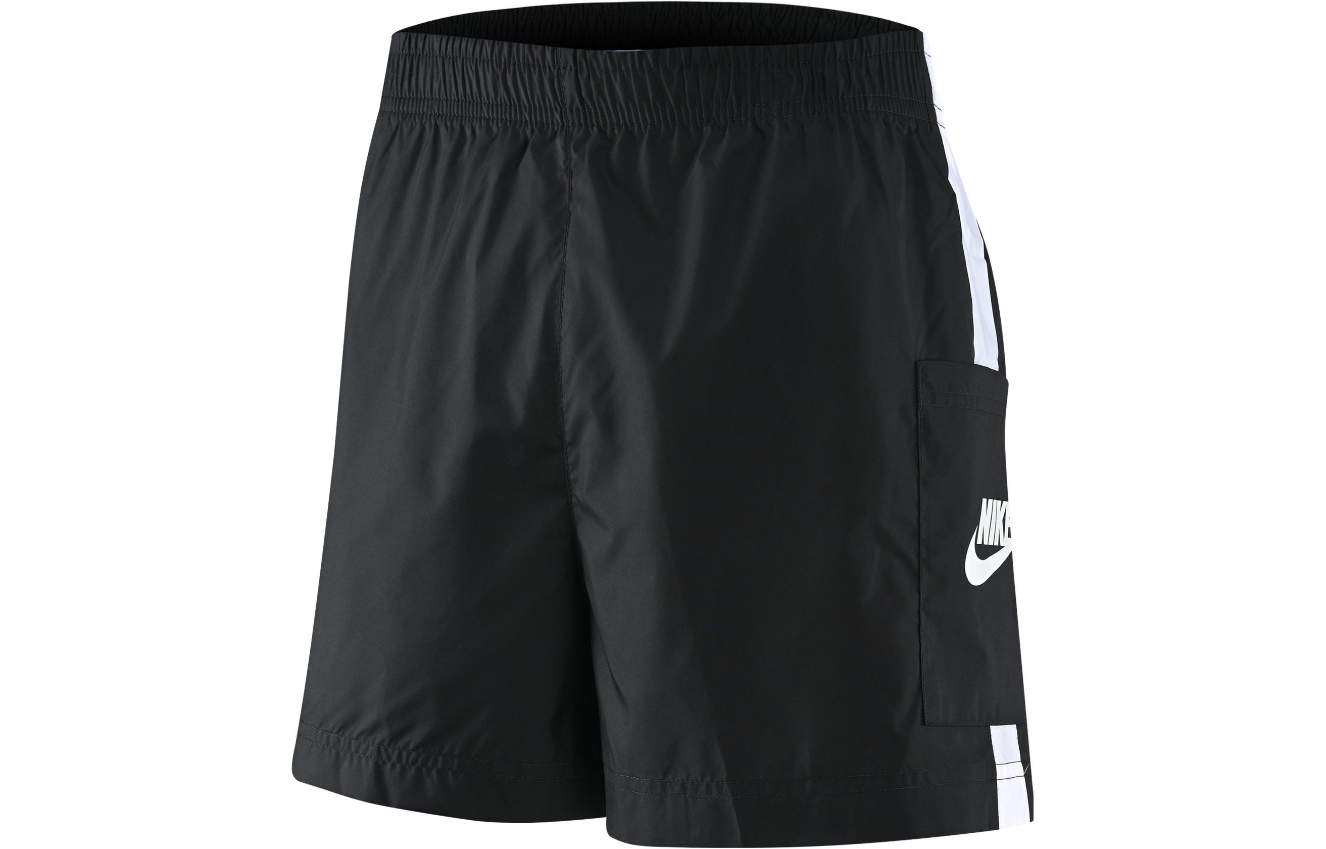 Nike Women ss Logo Print Woven Shorts Black DQ3355-010 S