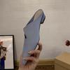 Fashion SUOJIALUN 2025 Spring New Brand Women Slipper Fashion Pointed Toe Slip On Ladies Elegant Mules Shoes Square Low Heel Dress Sanda