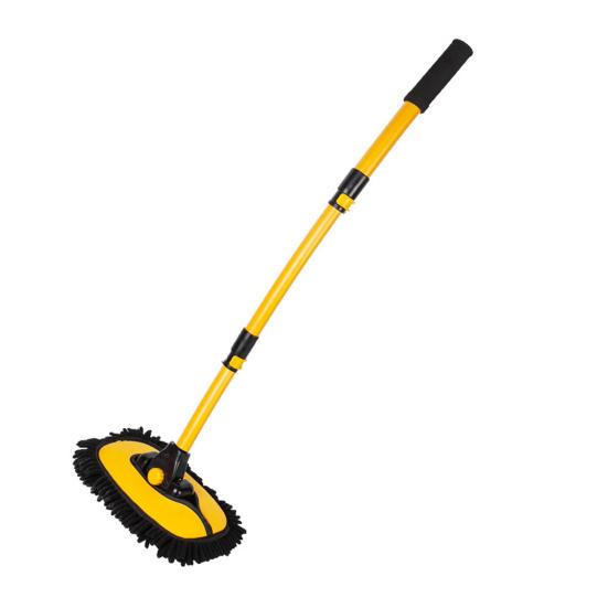 

Изогнутая щетка для мытья автомобиля под углом 15° с длинной ручкой, швабра из микрофибры для мытья автомобиля без царапин с удлинительной штангой для чистки дома на колесах, грузовика, внедорожника, каравана, лодки жёлтый